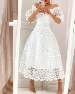 Vestido Branco Dalila Ref 048 - comprar online
