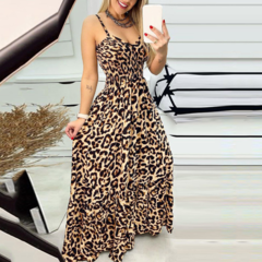 Vestido Longo Estampa Animal Print Ref 0410 - comprar online