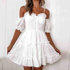 Vestido De Renda Lese Ombro A Ombro Ref 0630 - comprar online