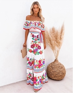 Vestido Longo Estampa Floral Ref 9174 - comprar online