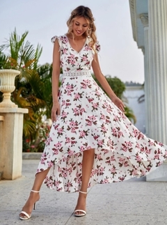 Vestido Longo estampa floral Ref 9690 - comprar online