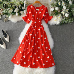 Vestido Estampa de coração Ref 9436 - comprar online