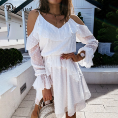 Vestido Branco com Babados Ref 2971 - comprar online