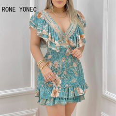 Vestido Curto estampado Ref 9495 - Divino Charme