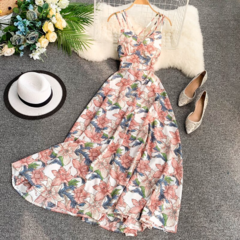 Vestido Longo Floral Ref 2872 - comprar online