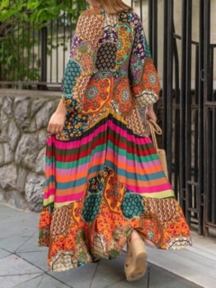 Vestido Estampa étnica Ref 0854 - comprar online