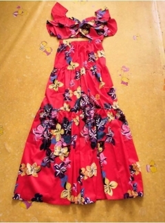 Conjunto Vermelho Estampa Floral Ref 2807 - comprar online