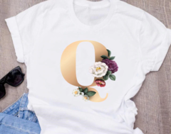 Blusa T-shirt letras iniciais Ref 2967 - loja online