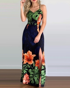 Vestido Longo Estampado Ref 9105 - comprar online