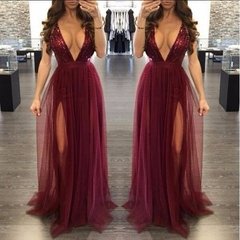 Vestido Longo Com Paetês