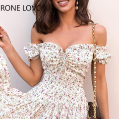 Vestido Ombro a Ombro Floral Ref 2857 - comprar online