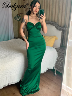Vestido Longo Verde de Festa Ref 9961 - comprar online
