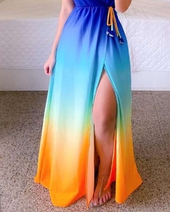 Vestido Longo de Alcinha colorido Ref 9909 - comprar online