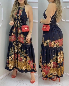 Vestido Longo com Estampa Floral Ref 4057