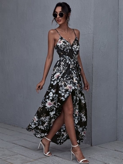 Vestido Longo Estampa Floral Ref 9175