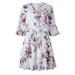 Vestido Curto Floral Ref 889 - comprar online