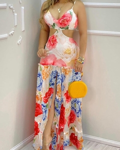 Vestido Longo Floral Ref 9075 - comprar online