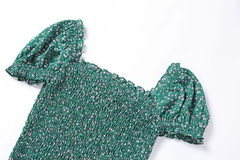 Vestido Verde Floral Ref 9249 - loja online