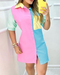 Vestido Chemise Colorido Ref 7030 - comprar online