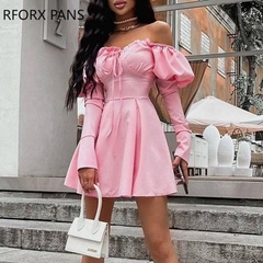 Vestido Rosa Ombro a Ombro Ref 9135 - comprar online