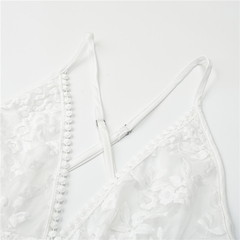 Imagem do Vestido Bordado de Renda Branco Ref 2708