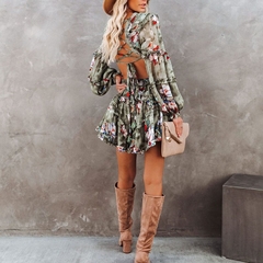 Vestido Floral Decote nas Costas Ref 9083 - loja online
