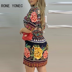 Vestido Curto Estampado Ref 6087 - comprar online