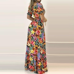 Vestido Longo Estampa Floral Ref 9346