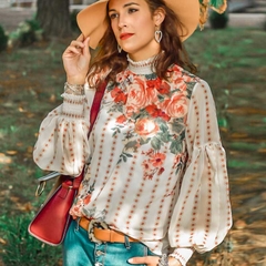 Blusa Estampa Floral Ref 9334 - comprar online