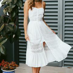 Imagem do Vestido Midi Branco Ref 618