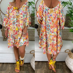 Vestido Boho Estampado Ref 2609