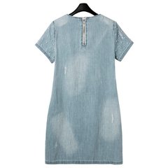 Vestido Jeans com Pérolas Ref 1032 - comprar online