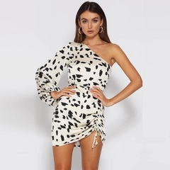 Vestido Branco Estampa Animal Print Ref 5005 - comprar online