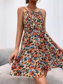 Vestido Curto Estampa Floral DC 1257 - comprar online