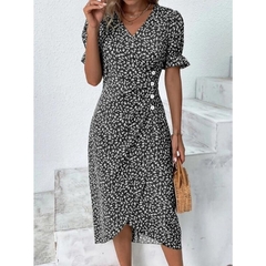 Vestido Estampado com Botões DC 1276 - comprar online