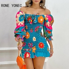 Vestido Curto Estampa Floral Ref 0806 - comprar online