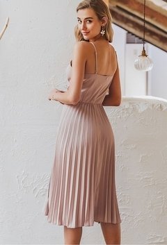 Vestido Midi Saia Plissada Ref 823 na internet