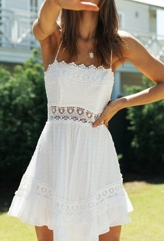 Vestido Branco de Alcinhas Ref  3079 - comprar online