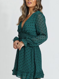 Vestido Verde com Poá Ref 2400 na internet