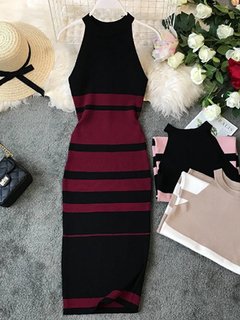 Vestido Midi com Listras 879 na internet