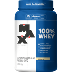 100% WHEY (900G) MAX TITANIUM pote