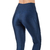 Calça Legging Fitness em Cirrê Azul Cós Alto com Friso para Treinos - Summer Soul