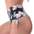 Calcinha de Biquíni Hot Pants Cós Franzido Com Amarração Estampado Branco na internet