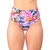 Calcinha de Biquíni Hot Pants Cós Duplo Folhagem Rosa