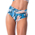 Calcinha de Biquíni Hot Pants Cós Duplo Abstrato Azul