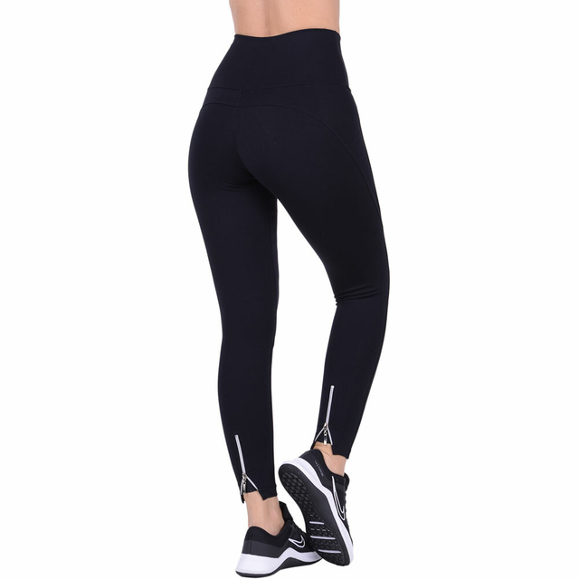 Calça Legging Fitness Suplex Cós Alto Preta