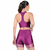 Conjunto Fitness Cirrê Top Com Bojo Removível e Short Cós Alto Roxo - comprar online