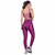 Conjunto Fitness Cirrê Top Com Bojo Removível e Calça Cós Alto Rosa - comprar online