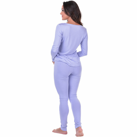 Pijama Feminino Longo Lilás - comprar online