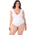 Maiô Plus Size Com Bojo e Babado Liso Branco